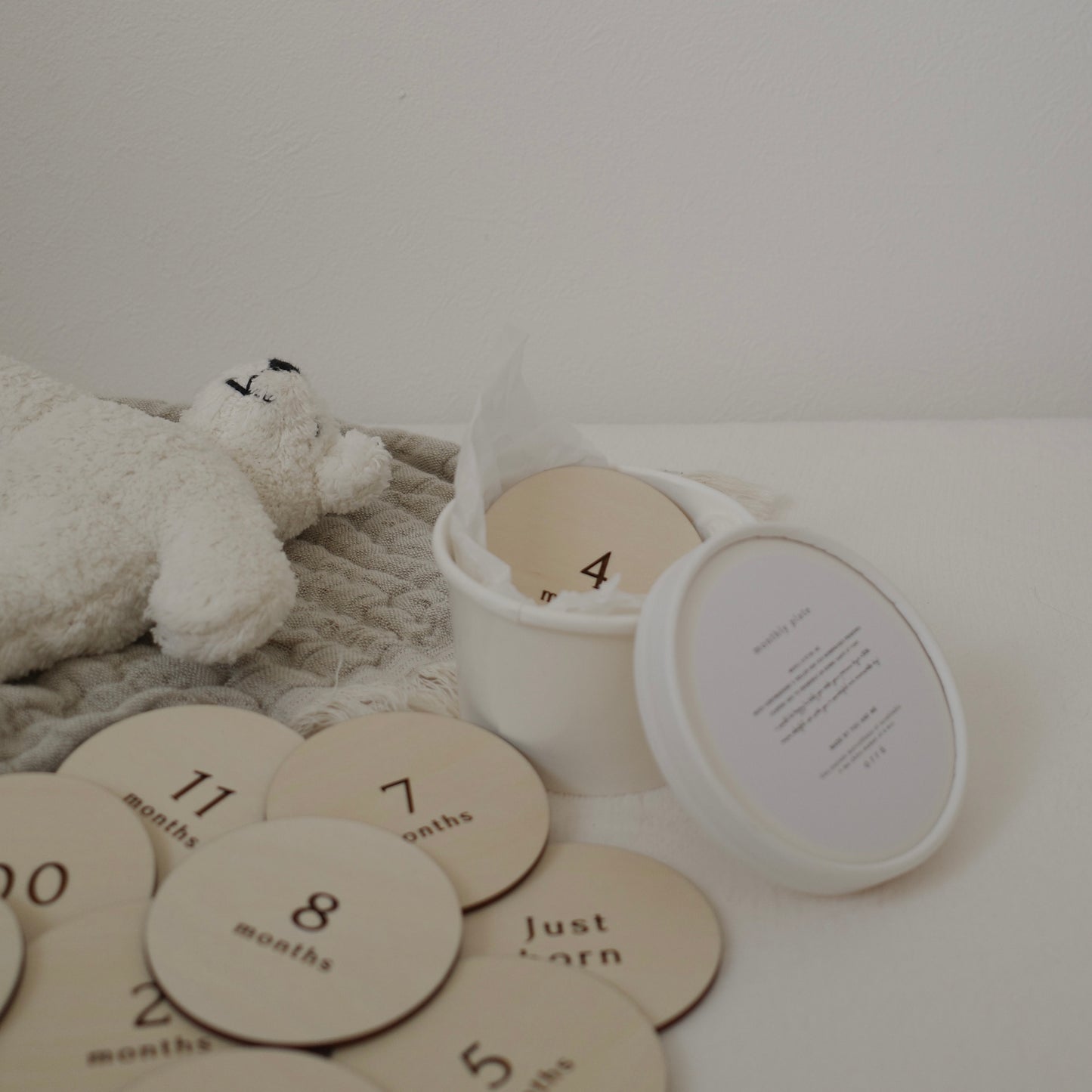 wooden monthly plate