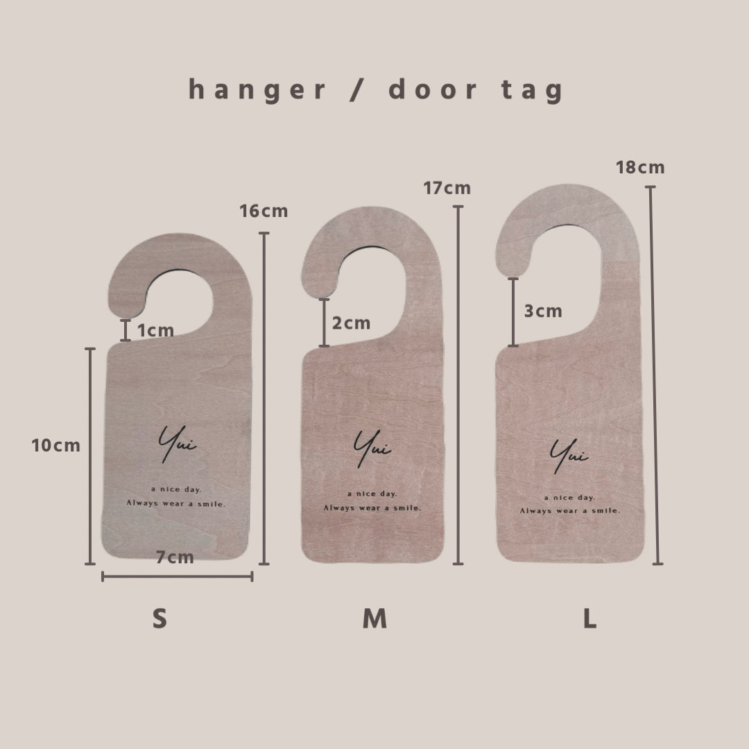 hanger / door tag