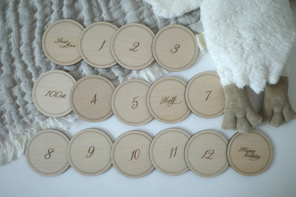 wooden monthly plate - classic -