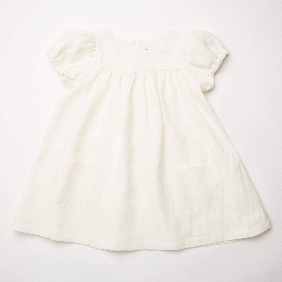 Cats Cradle Dress - Milk Linen