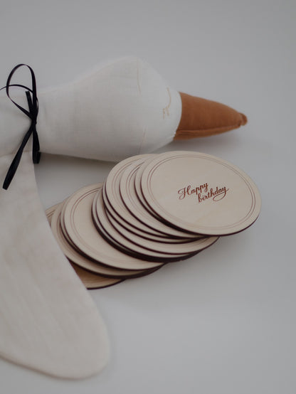 wooden monthly plate - classic -