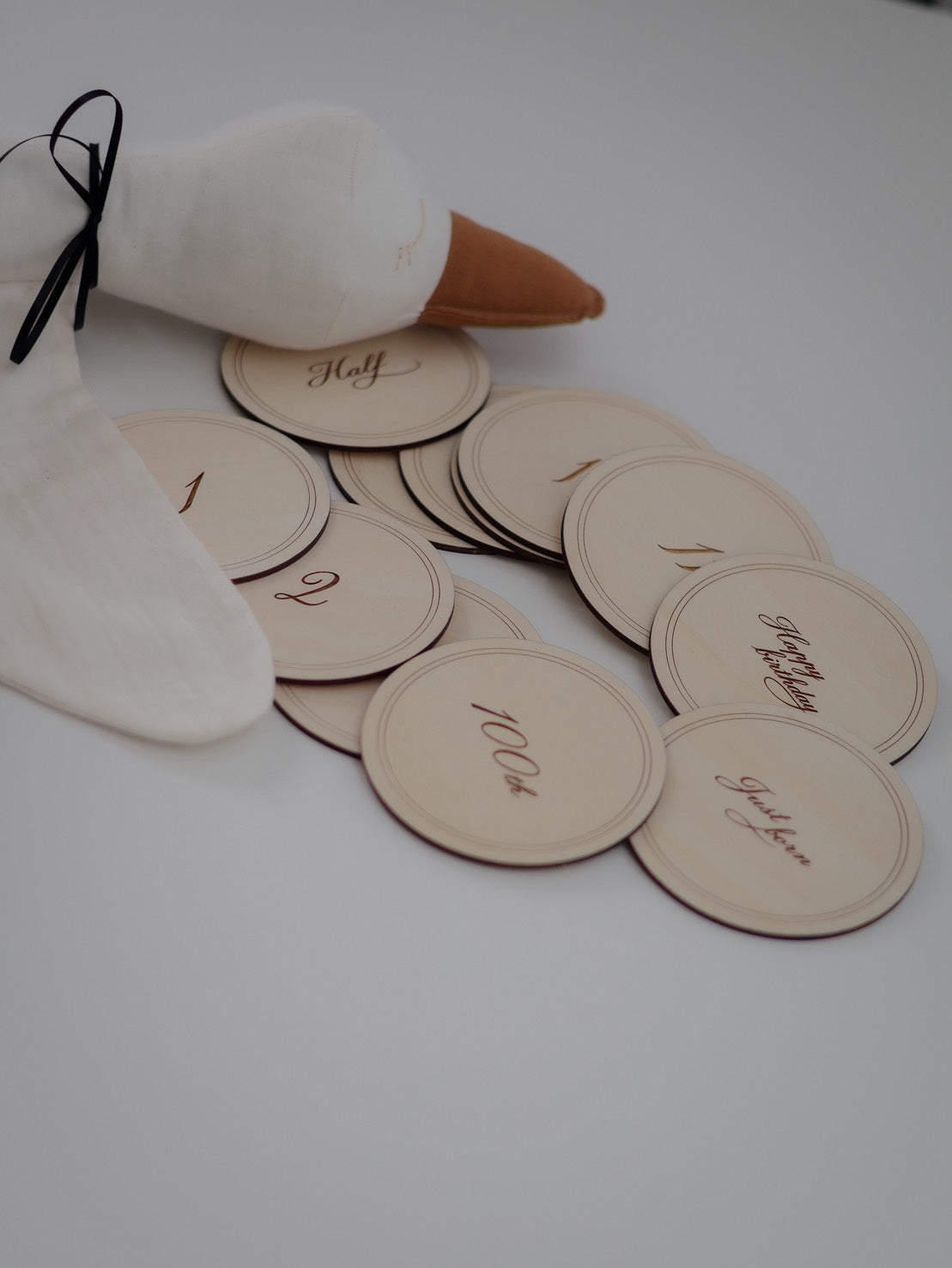 wooden monthly plate - classic -