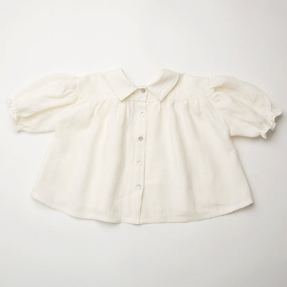 Duck, Duck, Goose Blouse - Milk Linen