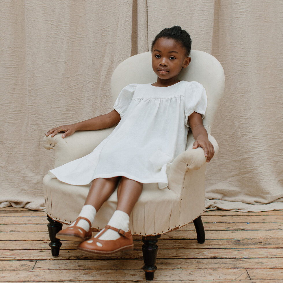 Cats Cradle Dress - Milk Linen