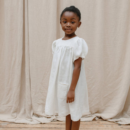 Cats Cradle Dress - Milk Linen