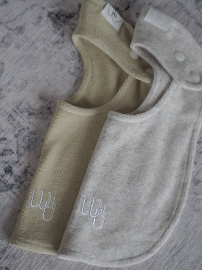 cloud terry bibs ☁️